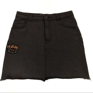 Junk Food Def Leppard Grey Skirt Size 1